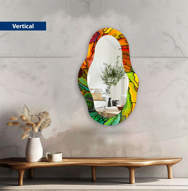 Mirror wall art with creative patterns and reflective accents to brighten your walls
