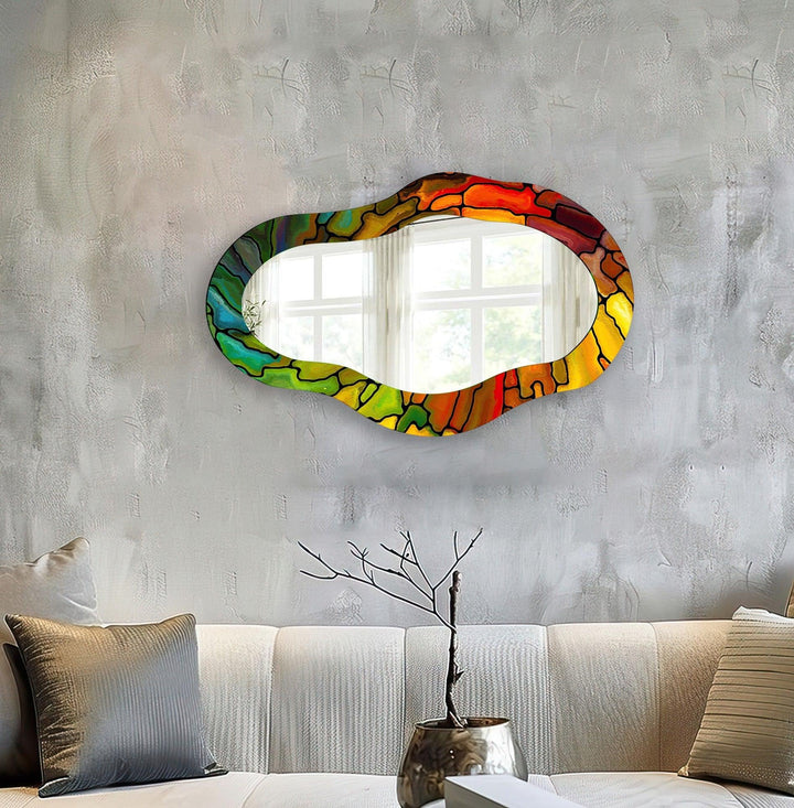 Decorative wall mirror with an ornate frame to add a touch of luxury to your decor
