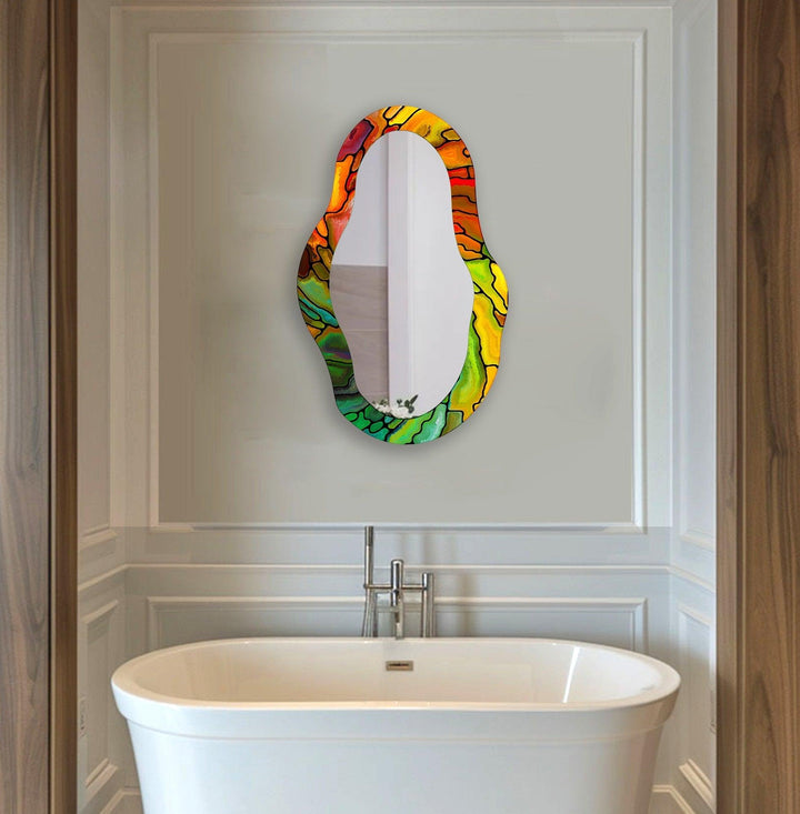 Mirror wall decor blending functionality and artistic design for versatile home styling
