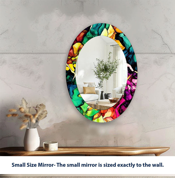 Decorative wall mirror with unique shapes and reflective surfaces for a chic statement
