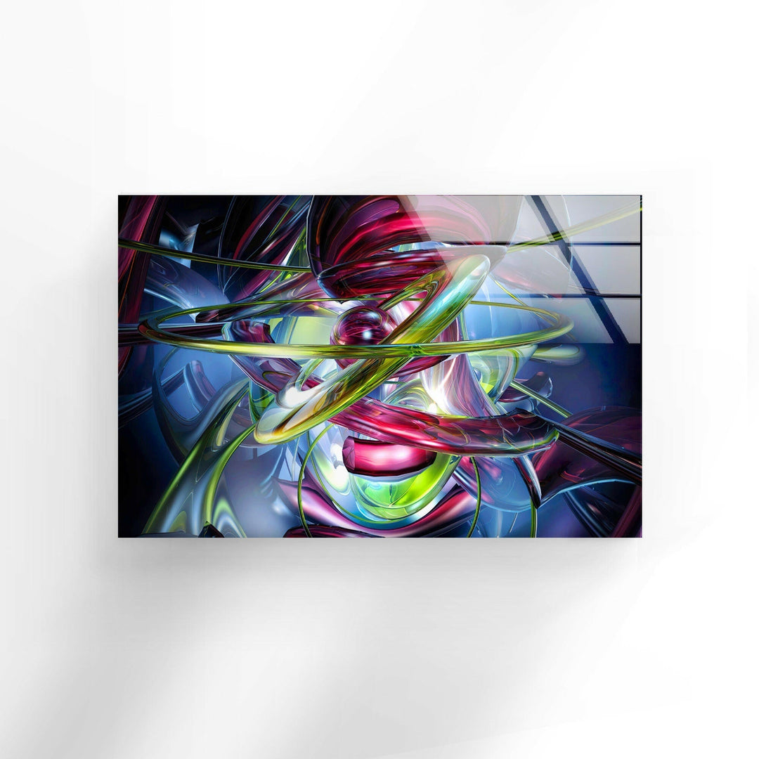 Abstract Colored Circles Glass Wall Art stained glass wall art, stained glass wall decor
