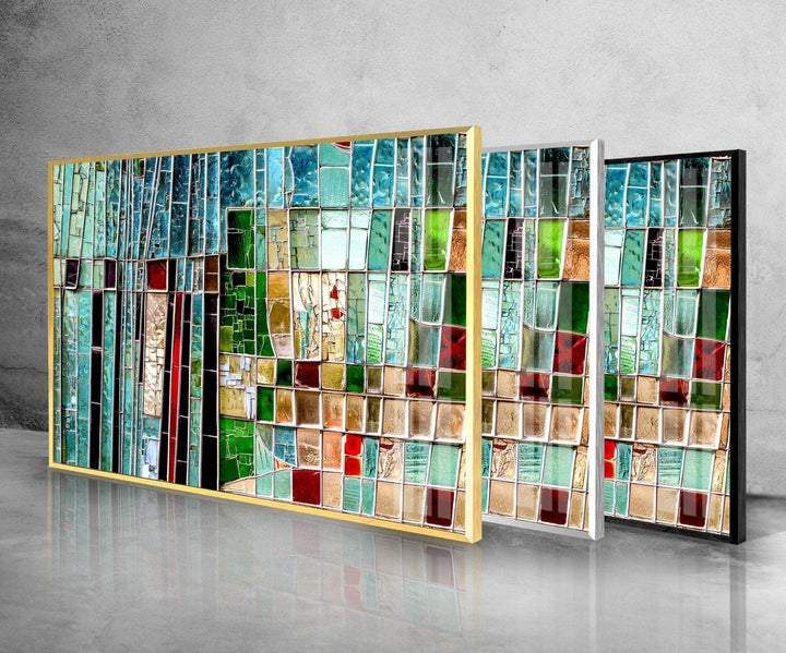 Abstrakte farbige Glasmalerei Wandkunst