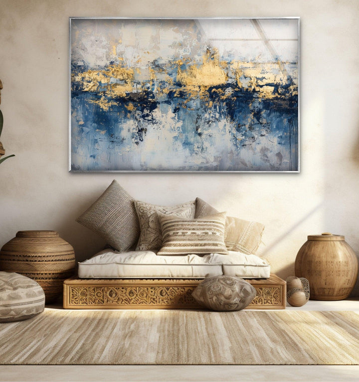 Abstrakte Farben der Erde Glas Wandkunst