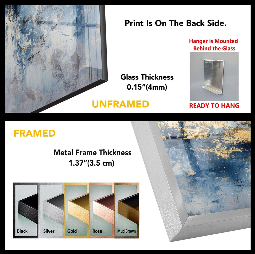 Abstrakte Farben der Erde Glas Wandkunst