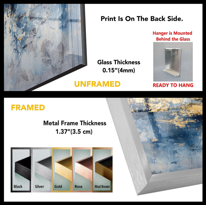 Abstrakte Farben der Erde Glas Wandkunst