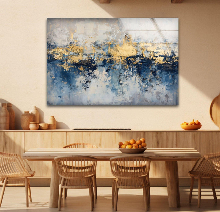 Abstrakte Farben der Erde Glas Wandkunst