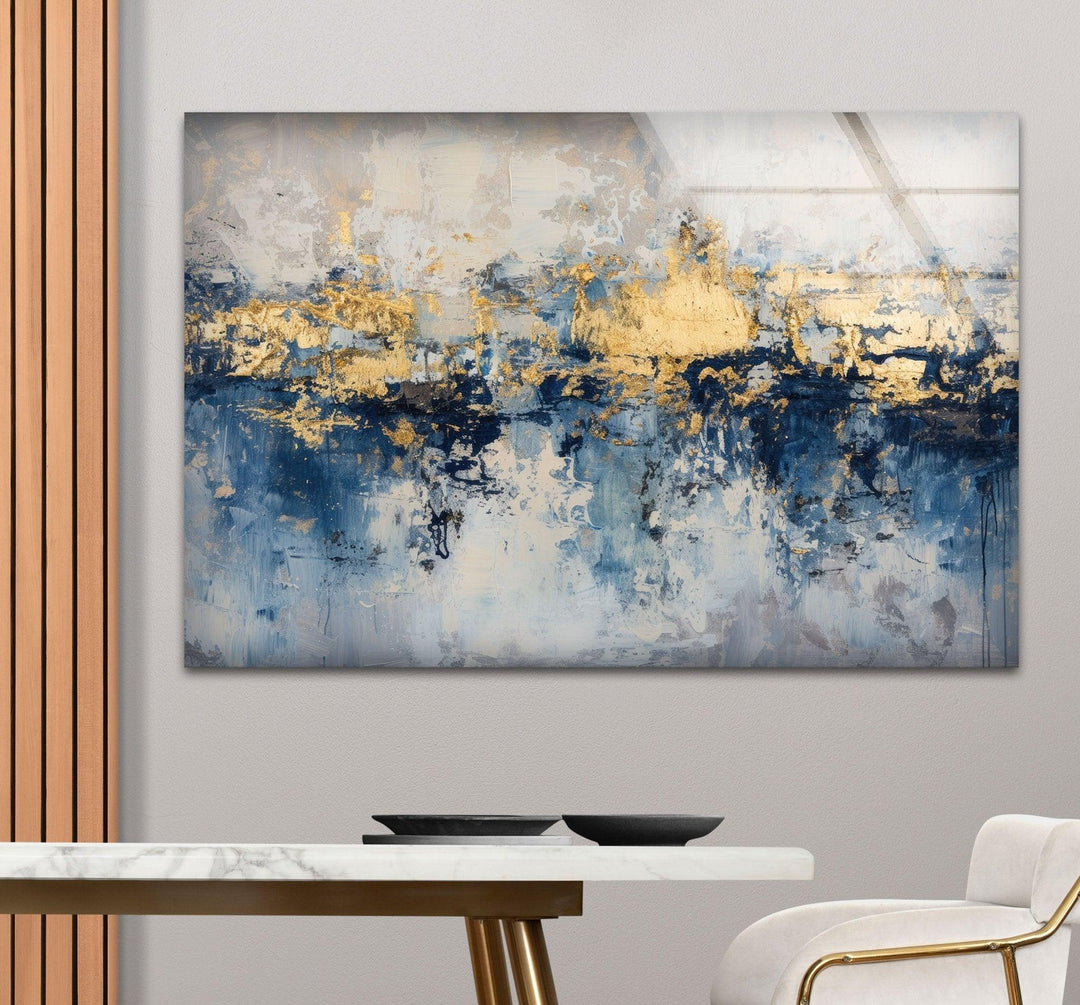 Abstrakte Farben der Erde Glas Wandkunst