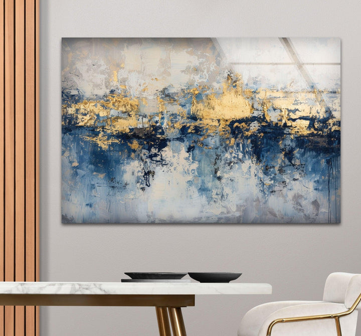 Abstrakte Farben der Erde Glas Wandkunst