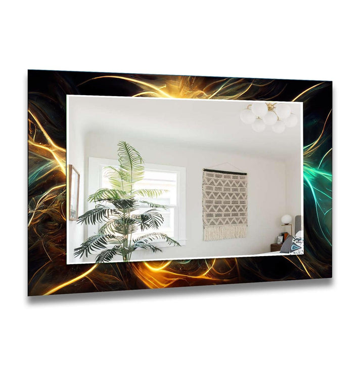 Abstract Electric Lines Wall Mirror Modern Wall Mirror
