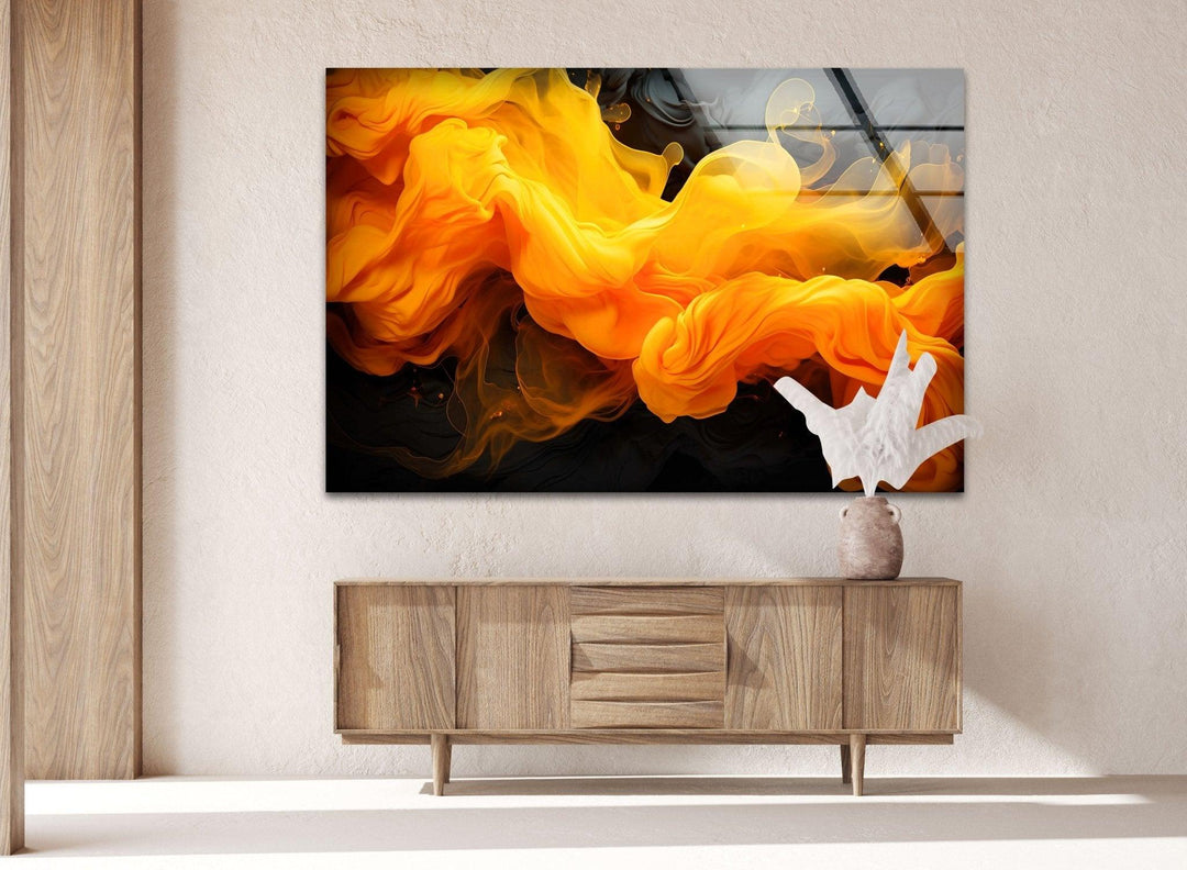 Abstract Paintings on Tempered Glass