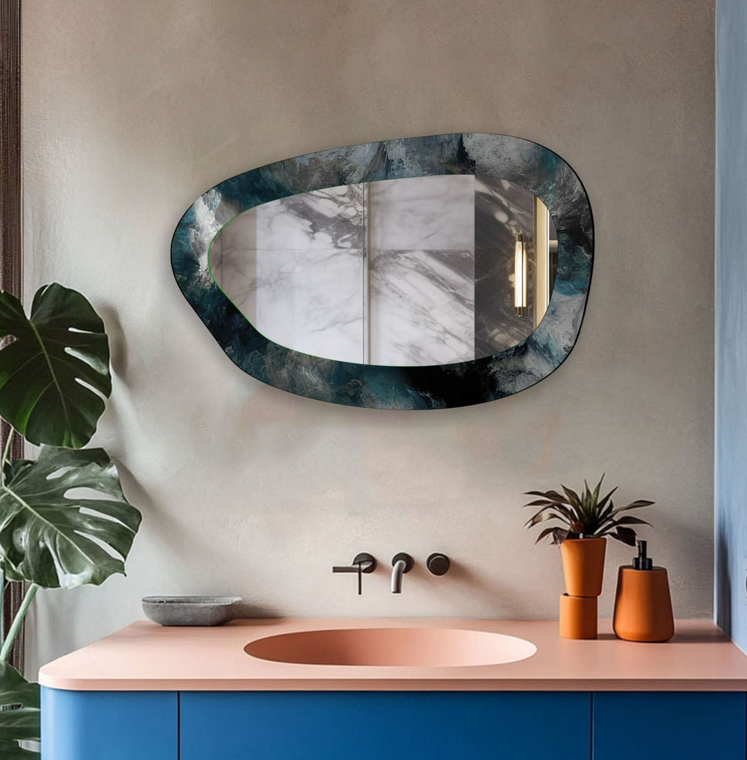 Wall mirrors designed with decorative accents to serve as both art and practicality
