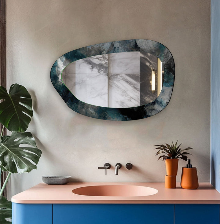 Wall mirrors designed with decorative accents to serve as both art and practicality
