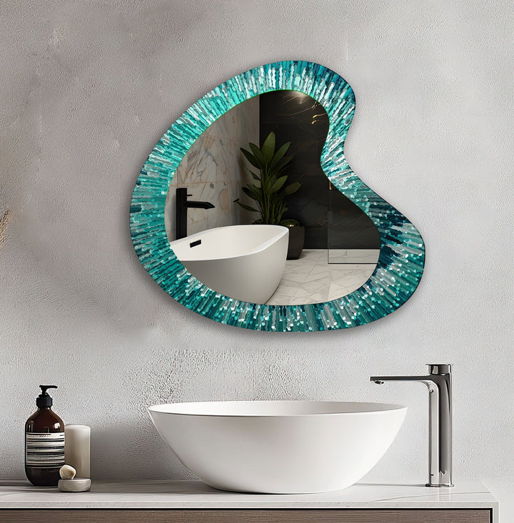 Mirrored wall art showcasing intricate craftsmanship for a unique and stylish addition

