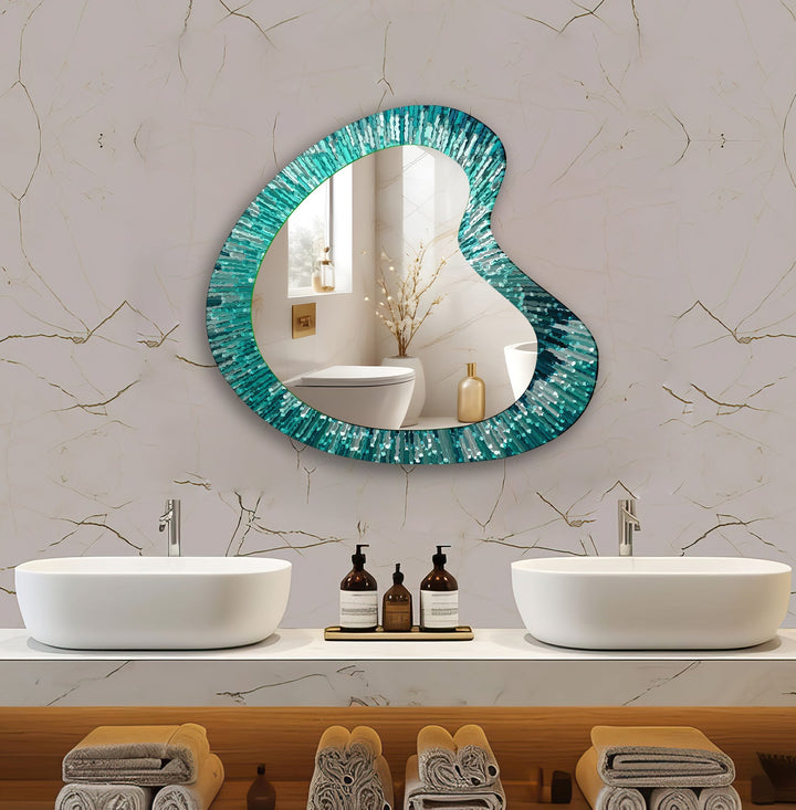 Mirror wall decor combining artistic elements with practical functionality for a unique touch
