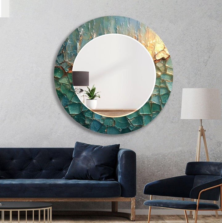 Abstract Green Wall Mirror mirror art
