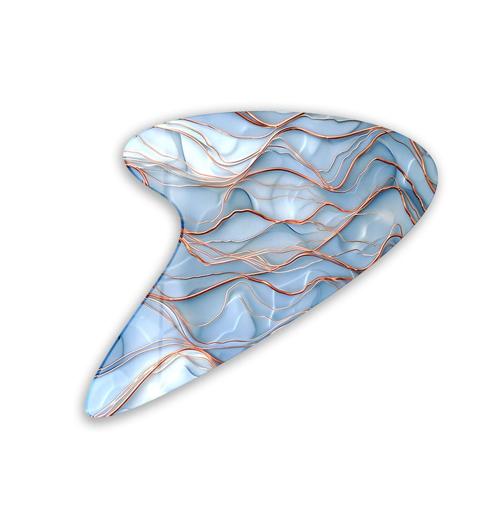 Abstract Light Blue Irregular Glass Wall Art, art glass wall art, glass wall art pictures
