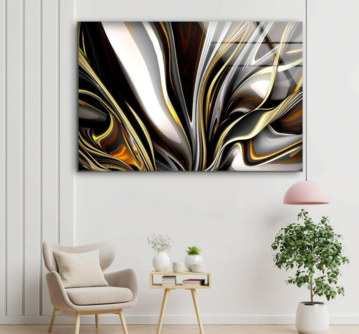 Abstract Glass Artwork for Modern Decor