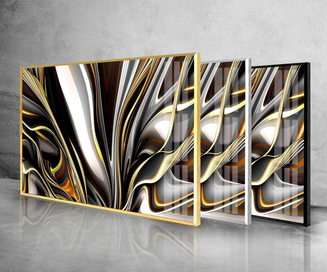 yataymix  white  silver  grey  gold  black  3d Illustration Tempered Glass  3d İllustration  Glass Wall Art Large  Modern Wall Decor  Tempered Glass Colorful Wall Hangings  Abstract Glass Wall Art  3D Illustration  Wall Art  3D Illustration Abstract Tempered Glass Wall Art  tempered glass wall art abstract  Canvas Prints