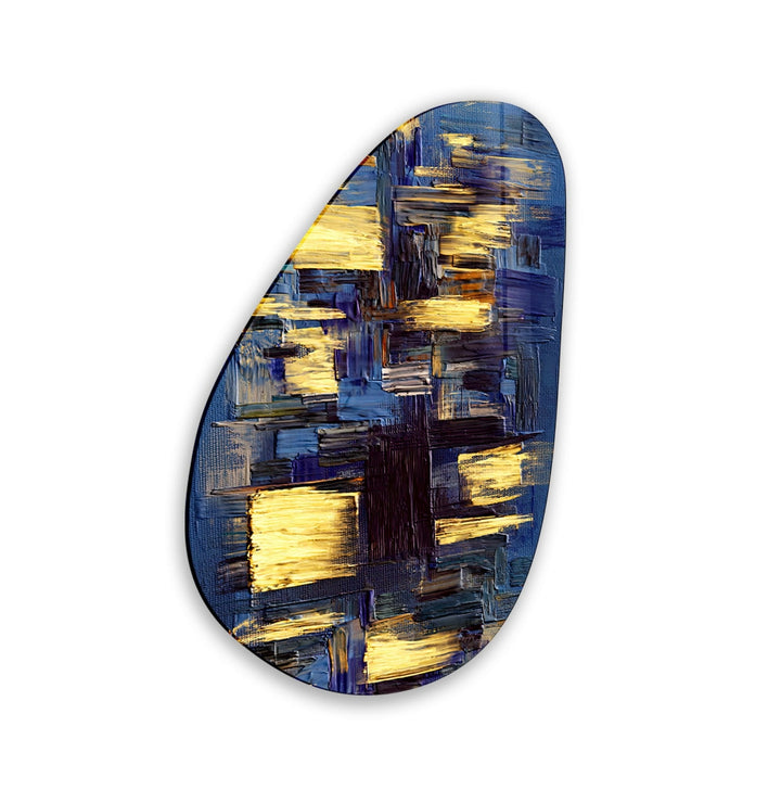 Abstract Modern Blue Glass Wall Art, photo print on glass, prints on glass wall art
