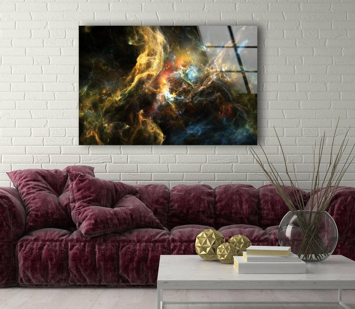 Abstract Nebula Starfield Glass Picture Prints