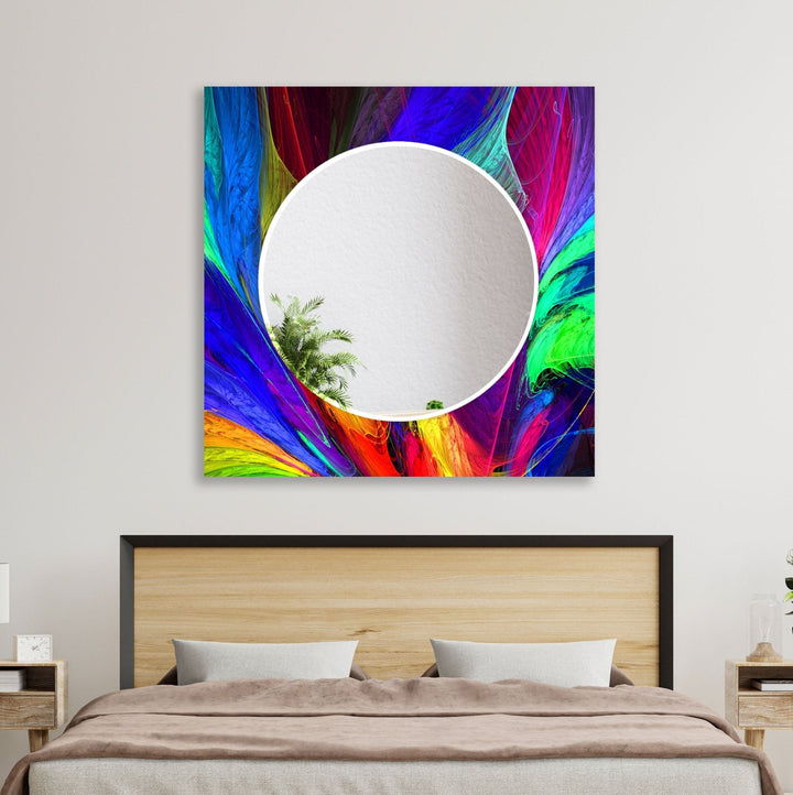 Abstract Neon Wall Mirror Bedroom Mirror
