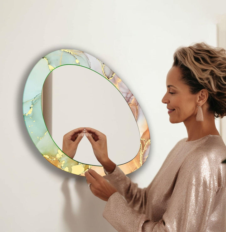 Mirror wall art featuring unique designs that blend functionality with artistic elegance
