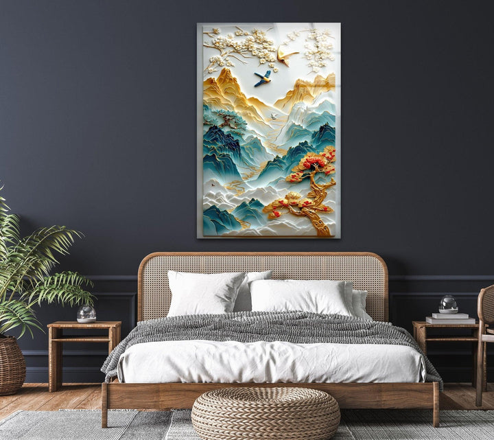 Large landscape wall art transforming spaces with bold, immersive depictions of natural landscapes
