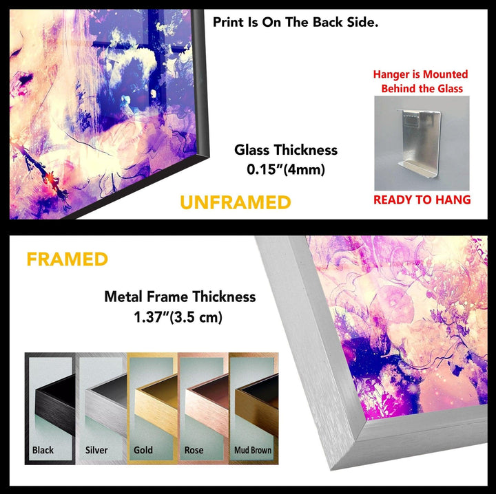 Abstrakte Malerei Frau Glas Wandkunst