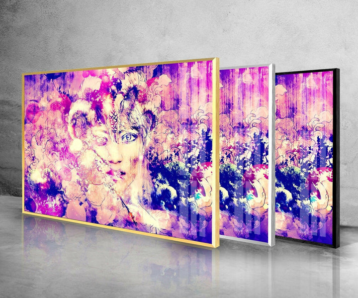 Abstrakte Malerei Frau Glas Wandkunst