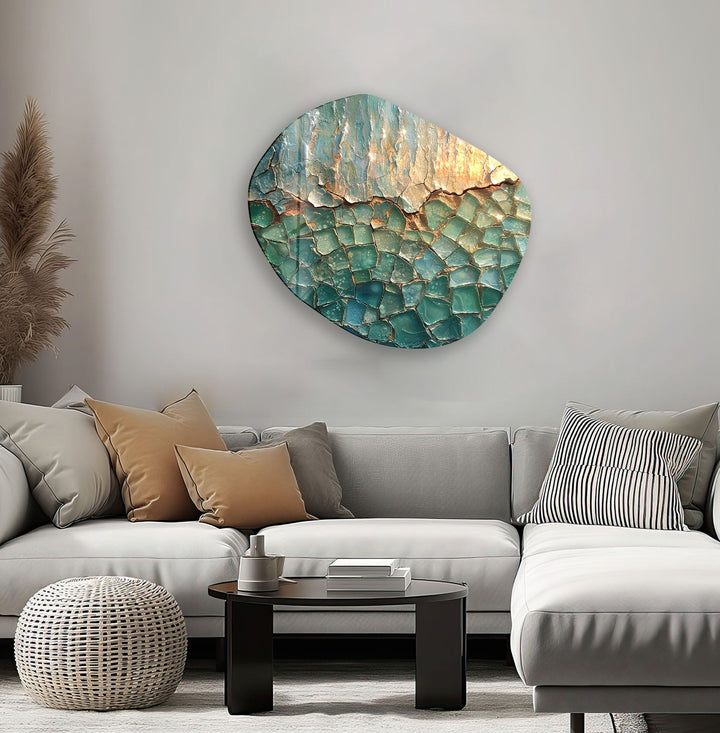 Abstract Pastel Green Color Glass Wall Art
, print on glass, glass printed photos
