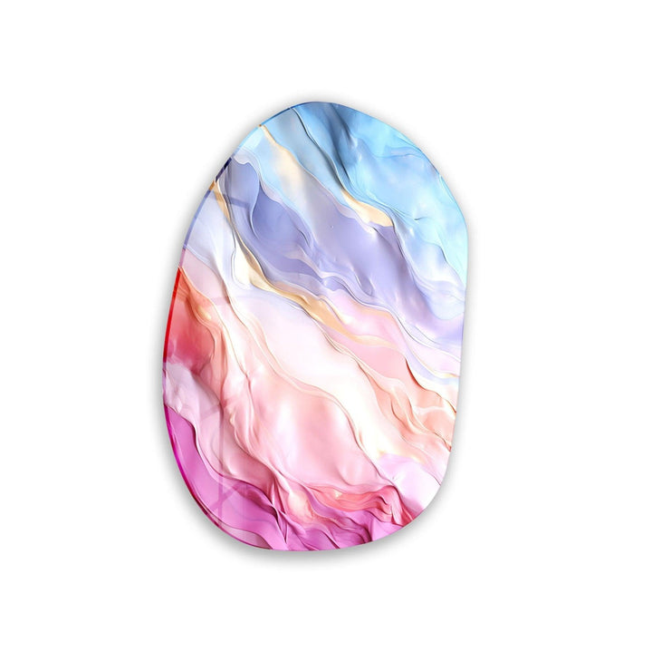 Abstract Pastel Pink Glass Wall Art, Glass Printing Wall Art, Print photos on glass

