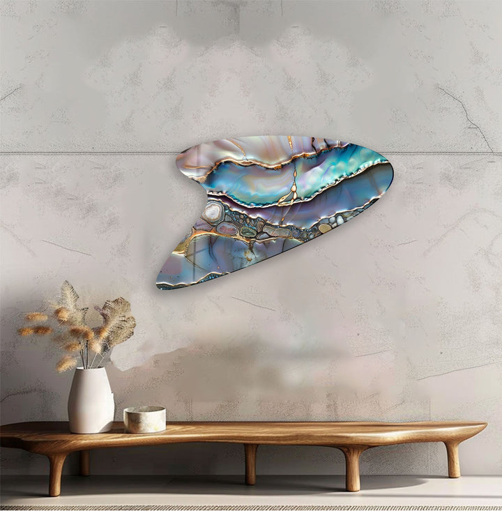 Abstract Purple Marbled Glass Wall Art, art glass wall art, glass wall art pictures
