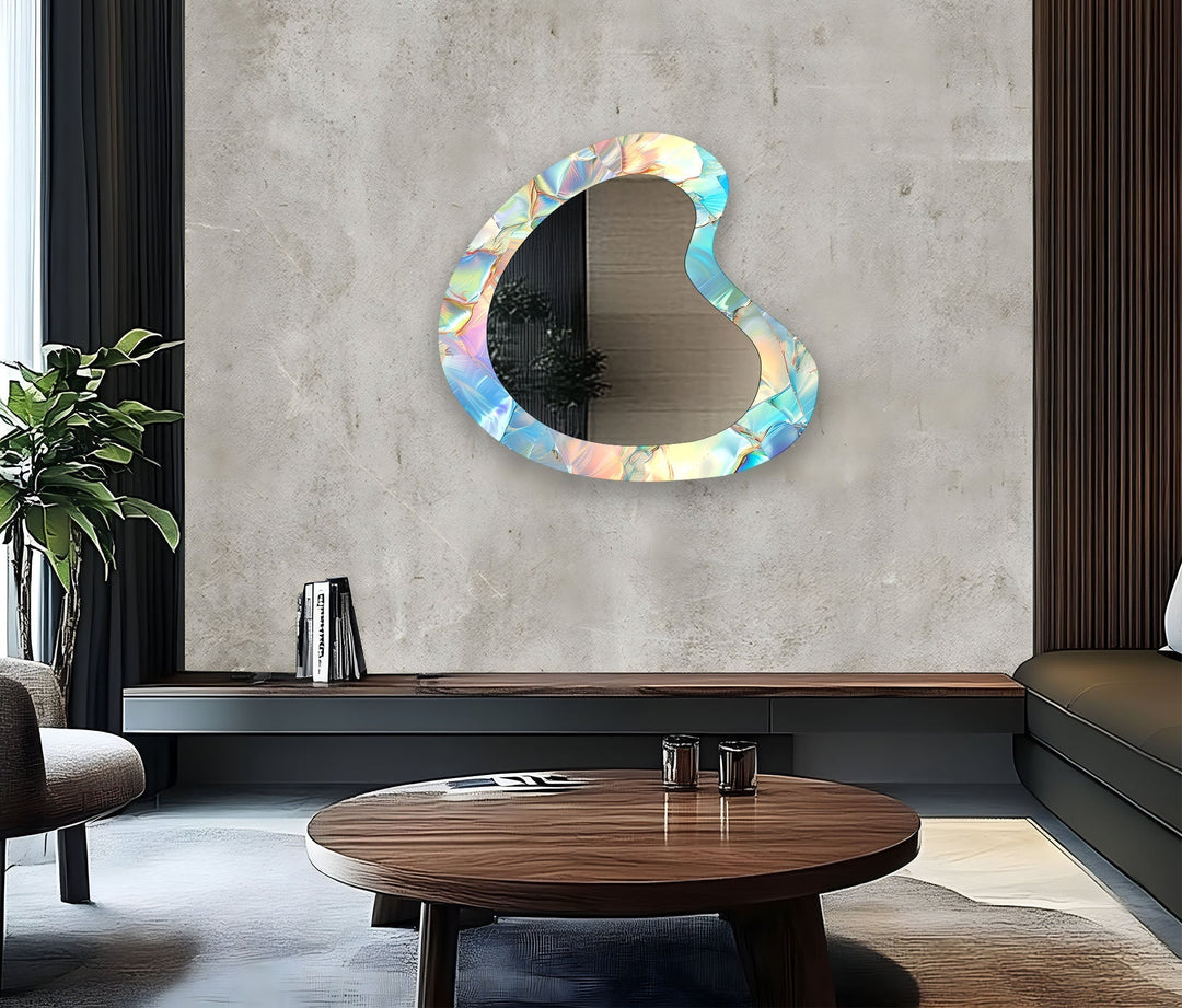 Mirror wall decor blending functionality and artistic design for versatile home styling
