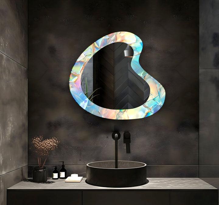 Mirror wall art with creative patterns and reflective accents to brighten your walls
