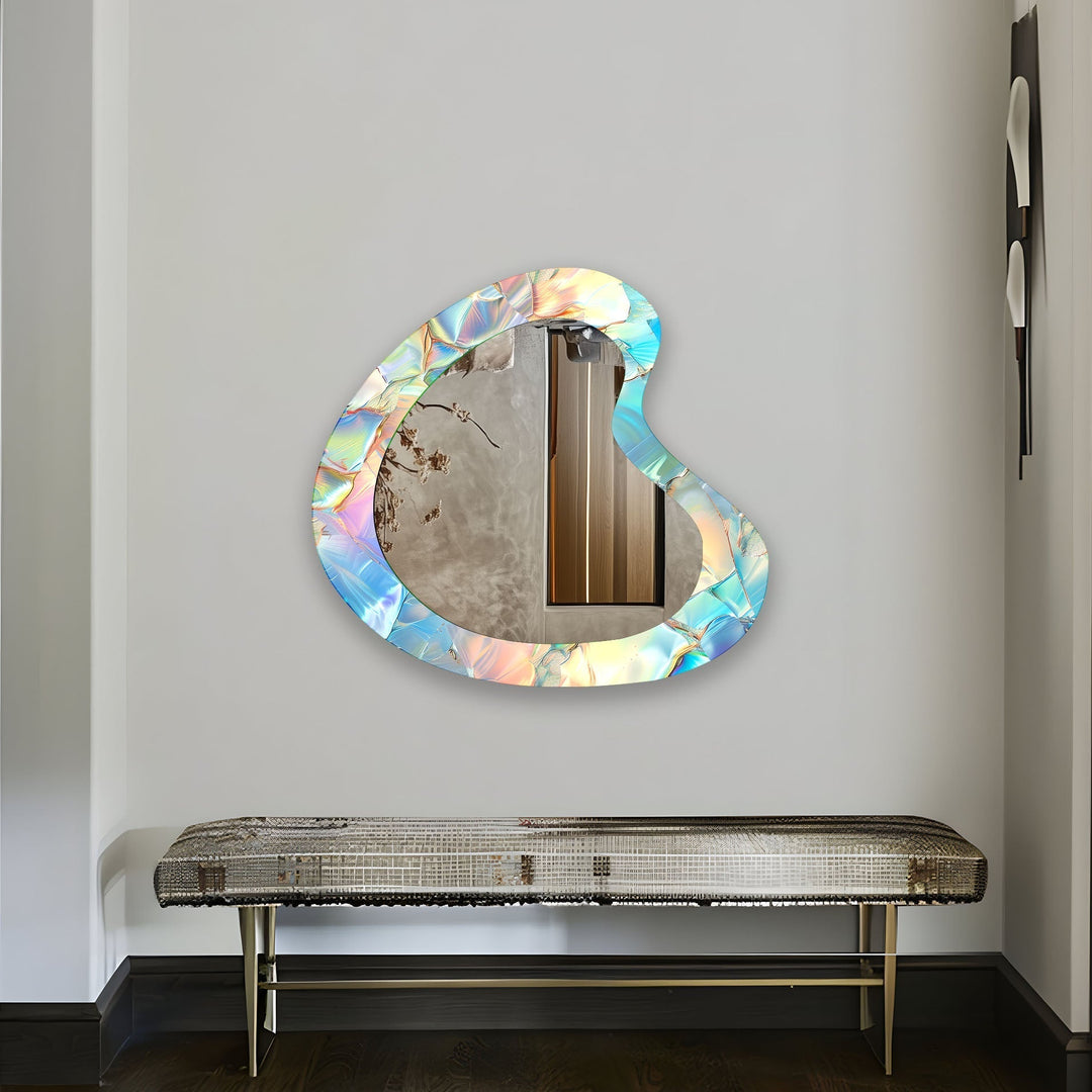 Decorative wall mirror with an ornate frame to add a touch of luxury to your decor
