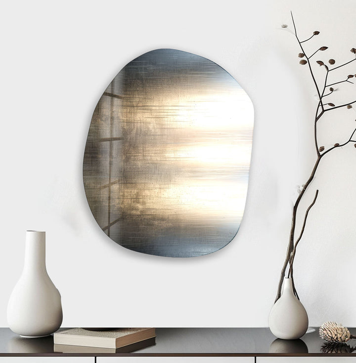 Abstract Silver Panel Glass Wall Art, glass pictures for Wall, glass prints wall art
