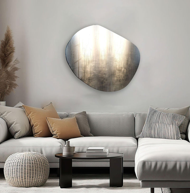 Abstract Silver Panel Glass Wall Art, photo print on glass, prints on glass wall art
