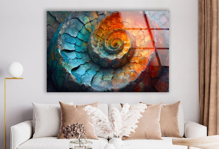 Abstrakte glatte Fibonacci-Glaswandkunst