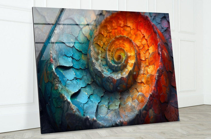 Abstrakte glatte Fibonacci-Glaswandkunst