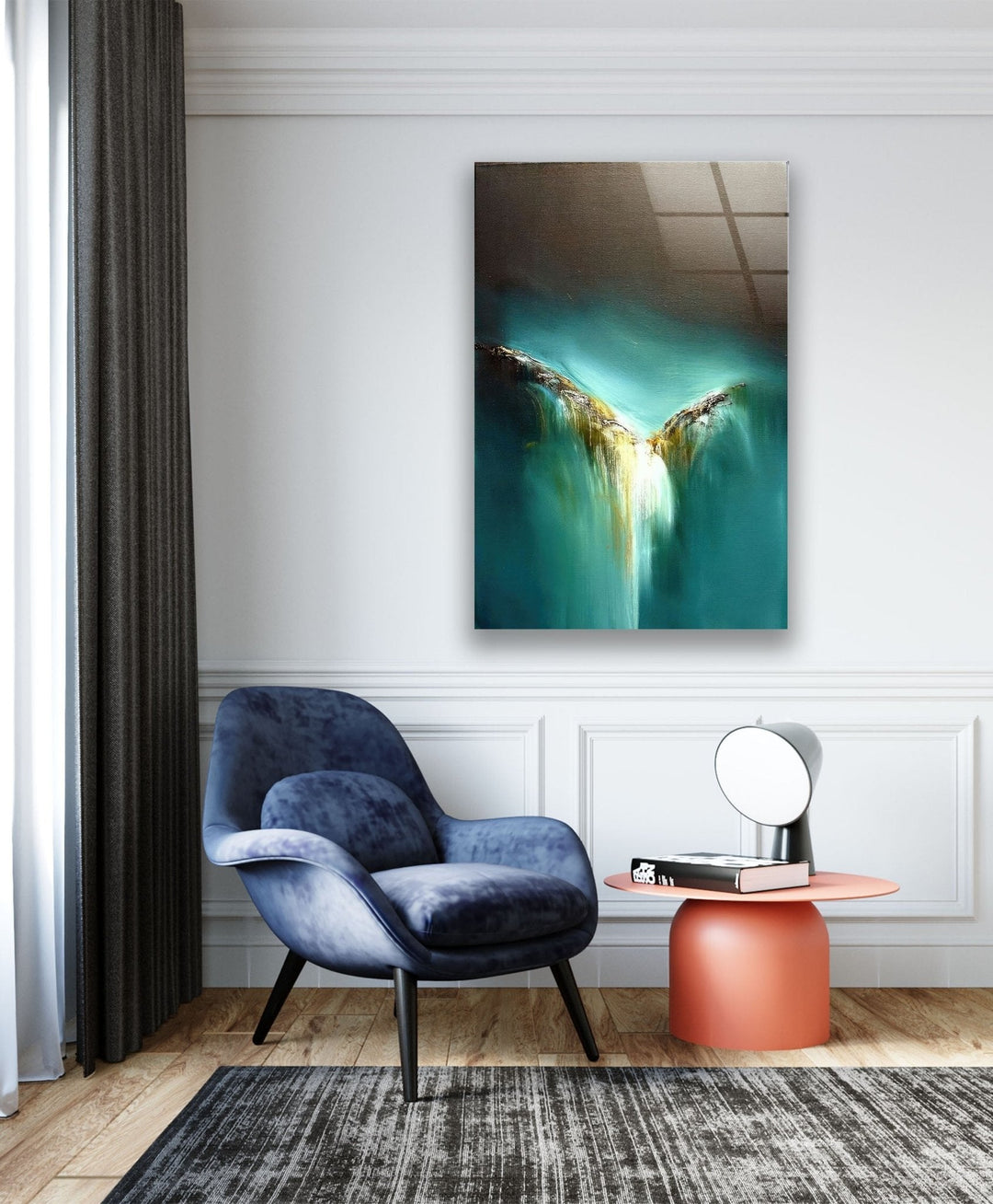 Abstract Turquoise Art Glass Wall Art art glass wall art, glass wall art pictures
