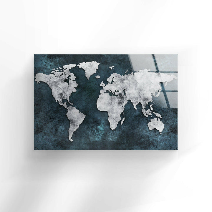 Abstract World Map Glass Wall Art stained glass wall art, stained glass wall decor