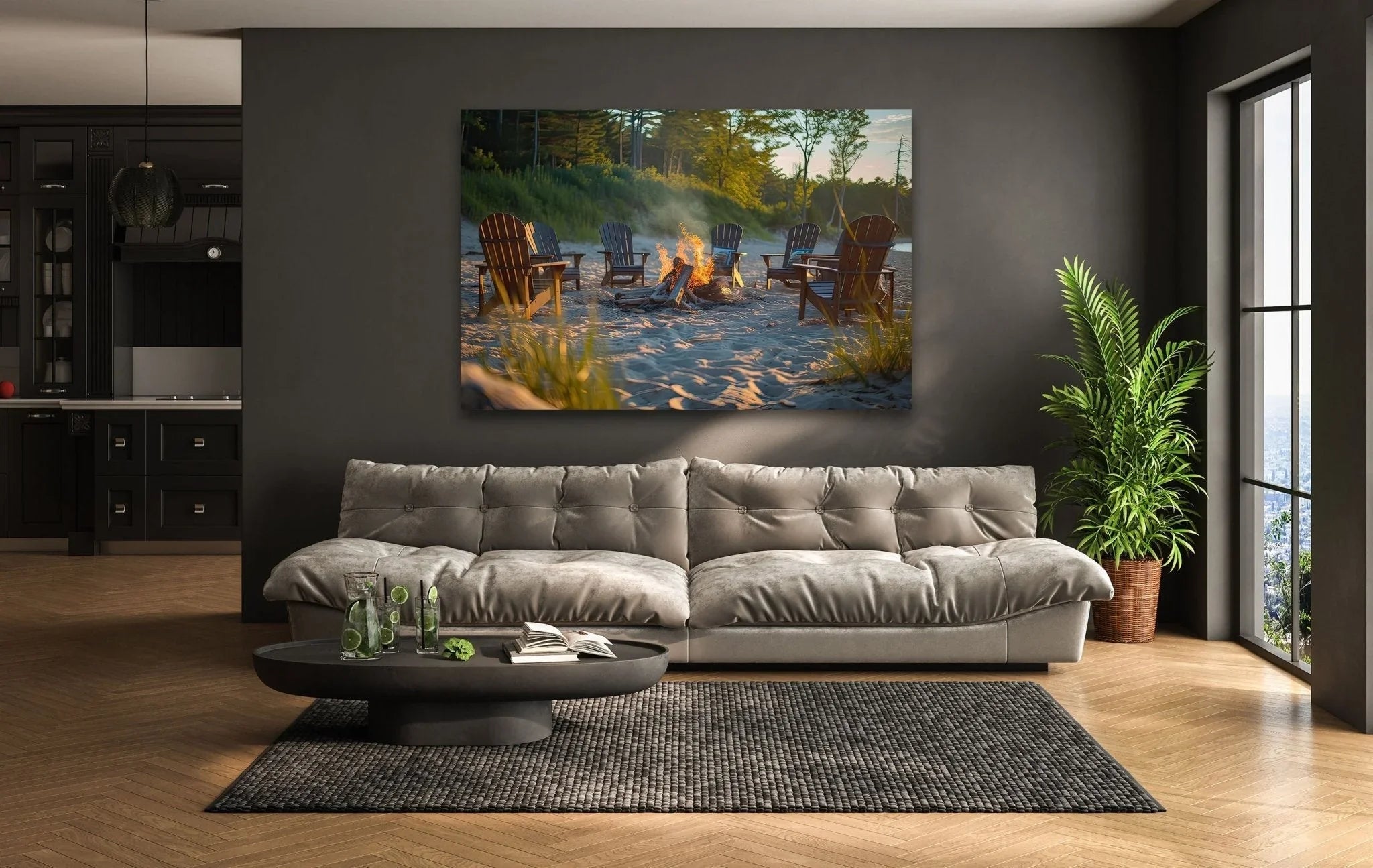 Adirondack Campfire Scene - Landscape Art – MyPhotoStation