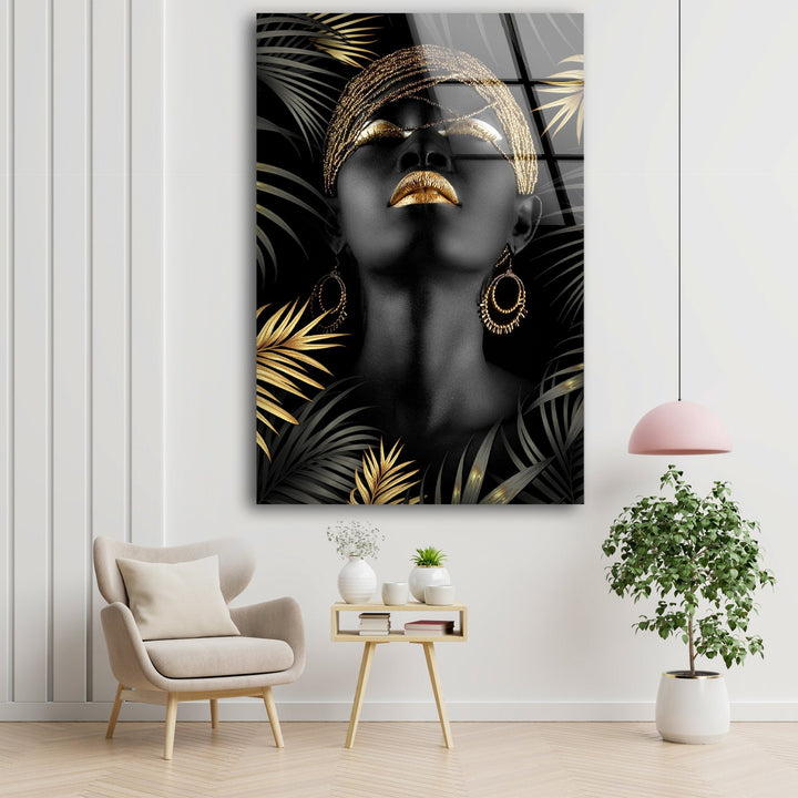 African Woman Tempered Glass Wall Art - MyPhotoStation