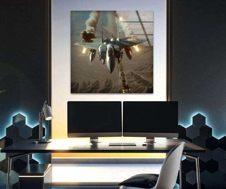 Air Force in ihrem McDonnell Hartglas Wandkunst