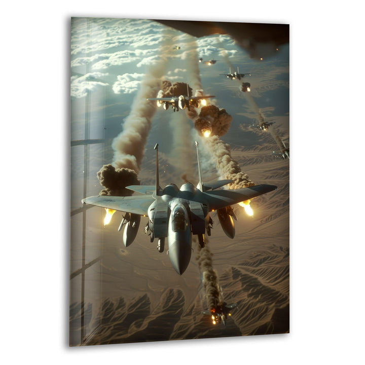 Air Force in ihrem McDonnell Hartglas Wandkunst