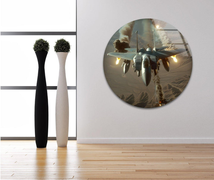 Air Force in ihrem McDonnell Hartglas Wandkunst