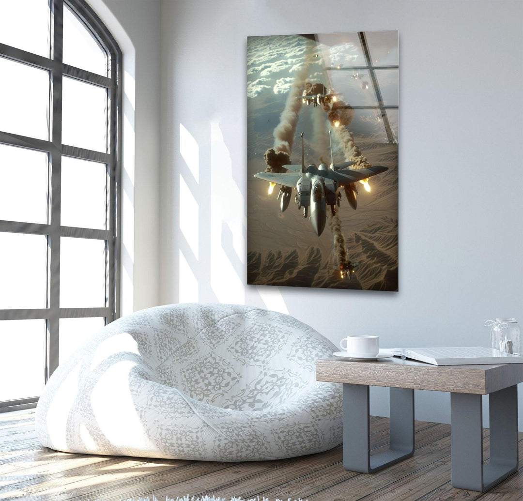 Air Force in ihrem McDonnell Hartglas Wandkunst