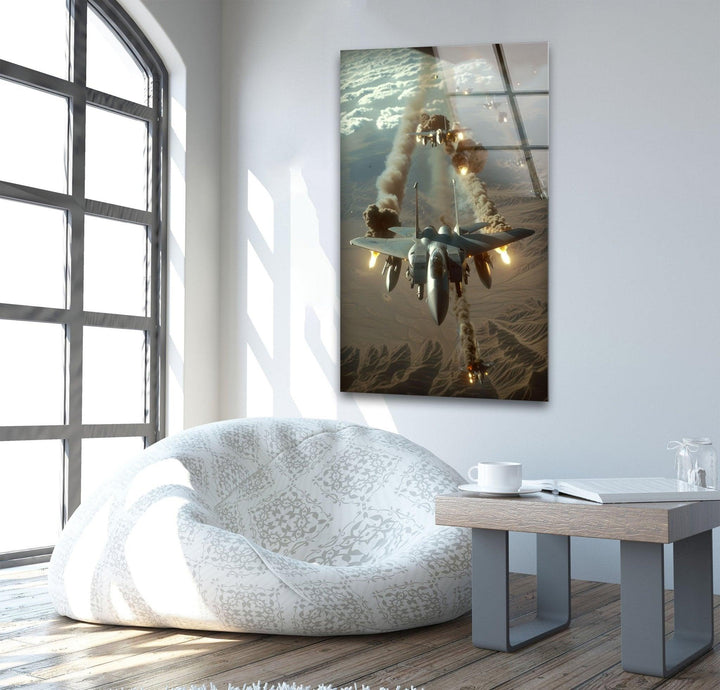 Air Force in ihrem McDonnell Hartglas Wandkunst