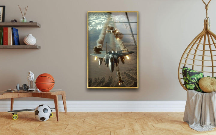 Air Force in ihrem McDonnell Hartglas Wandkunst