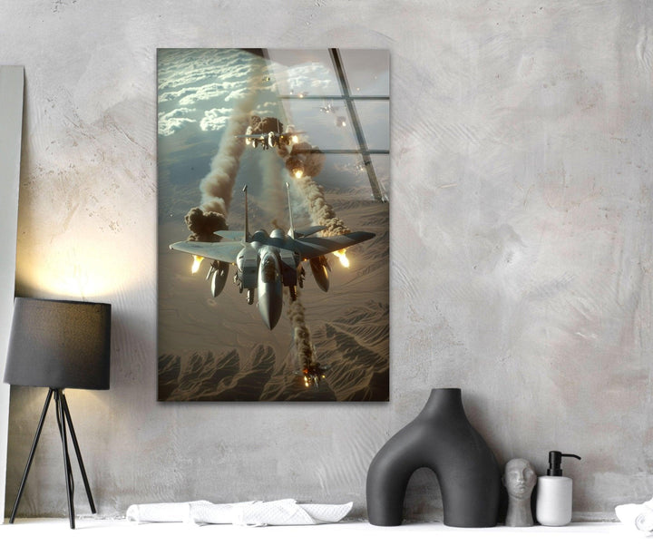 Air Force in ihrem McDonnell Hartglas Wandkunst